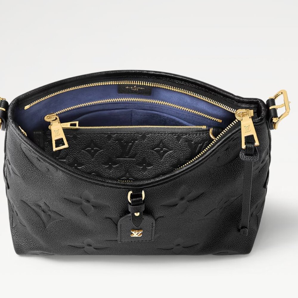 New LOUIS VUITTON CarryAll PM Monogram Empreinte Black Leather Bag - Picture 3 of 5